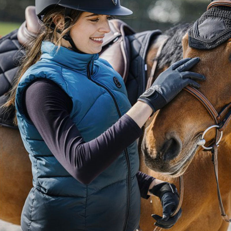 Equithème - Doudoune sans manches femme Lina turquoise | - Ohlala