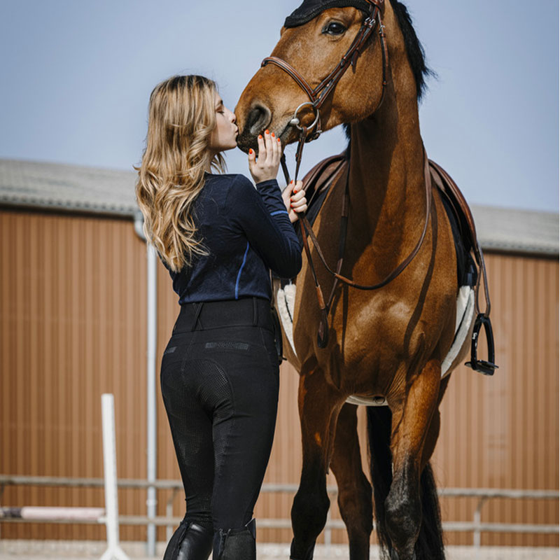 Equithème - Pantalon d'équitation femme Queen noir | - Ohlala