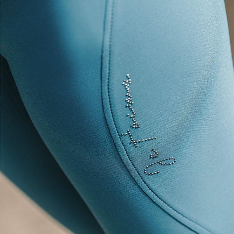 Equithème - Pantalon d'équitation femme Queen turquoise | - Ohlala