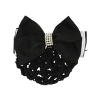 Equithème - Reticella con fermaglio per capelli Perle nero e bianco | - Ohlala