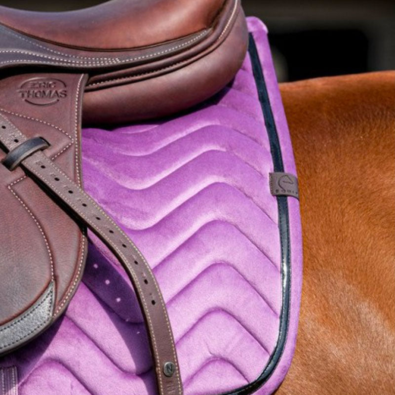 Equithème - Tapis de selle Glossy violet | - Ohlala