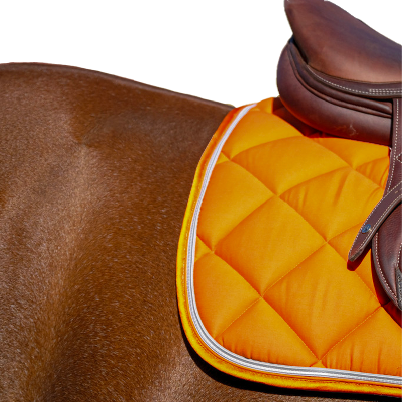 Equithème - Tapis de selle Classic orange | - Ohlala