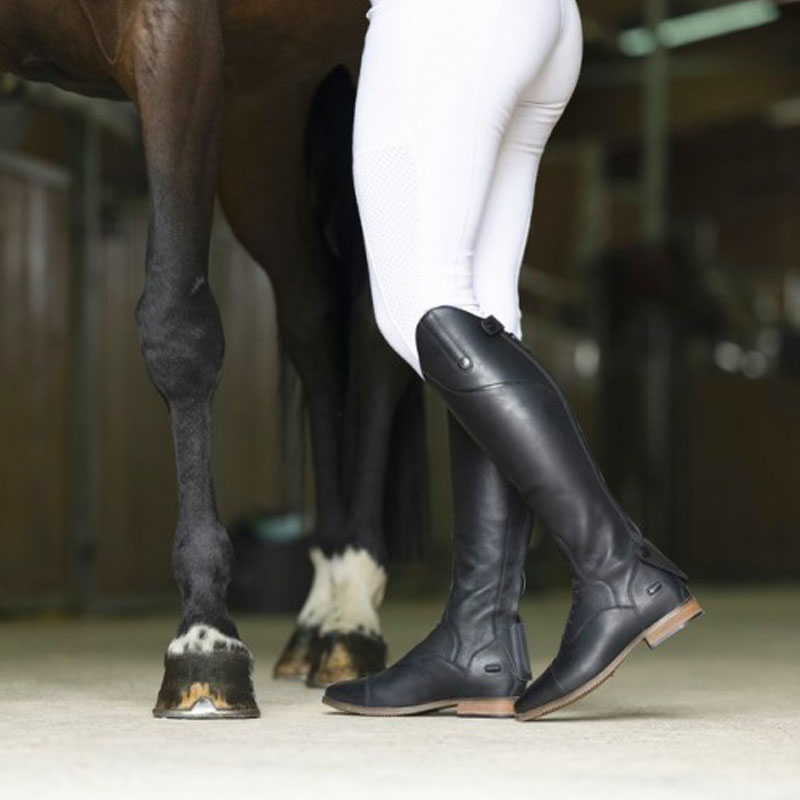 Equithème - Bottes d'équitation Wavy tige haute noir | - Ohlala