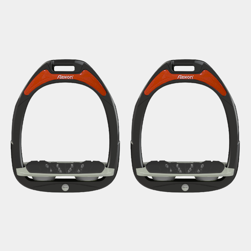Flex On - Étriers GC Incliné Ultra Grip Noir / Gris / Gris + Stickers Uni Orange | - Ohlala