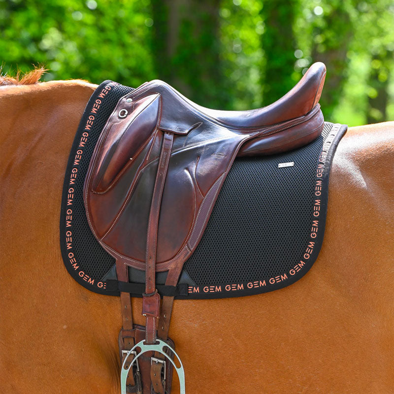 GEM - Tapis de dressage Mesh grip nero/ corallo | - Ohlala