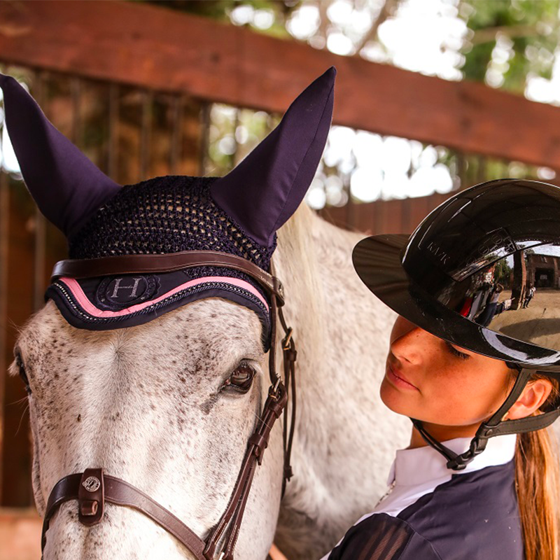 Harcour - Bonnet pour chevaux Up marine | - Ohlala