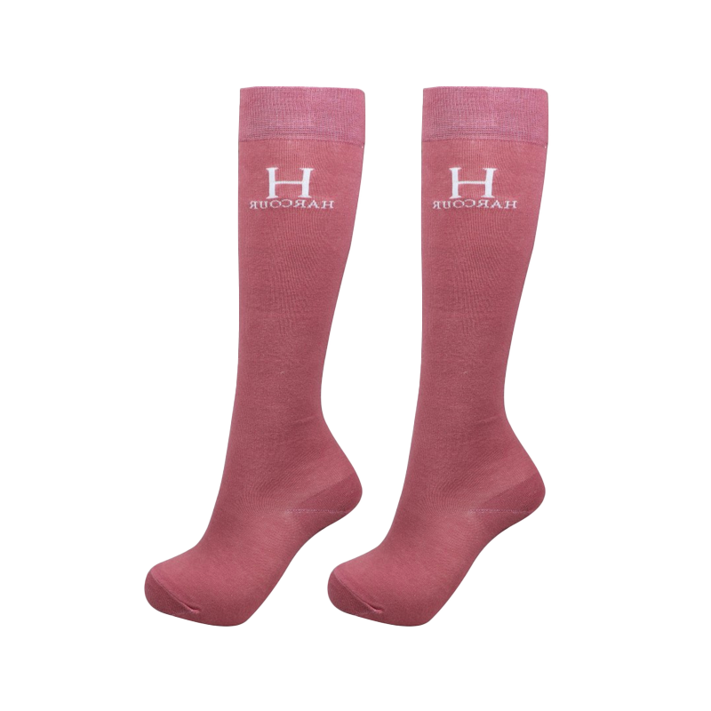 Harcour - Chaussettes d'équitation Badminton Rider vieux rose | - Ohlala