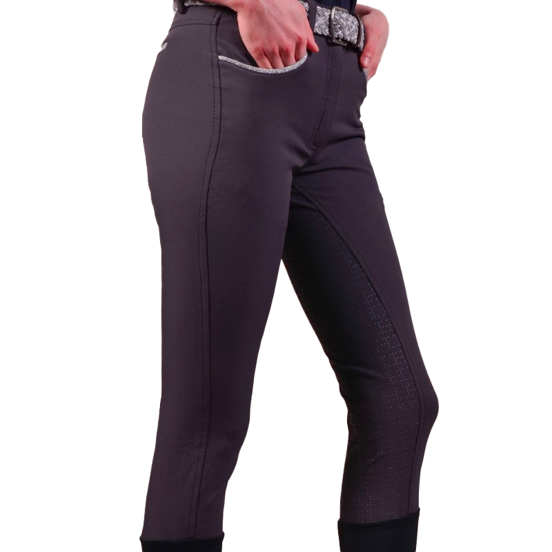 Harcour - Pantalon d'équitation femme Vogue gris foncé | - Ohlala