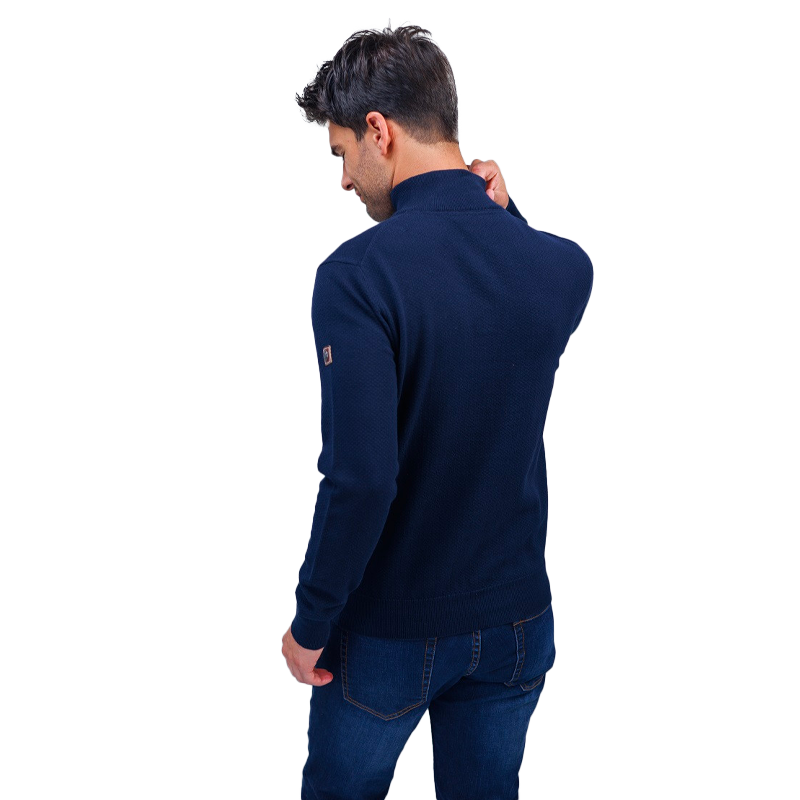 Harcour - Pull manches longues homme Douglas marine | - Ohlala