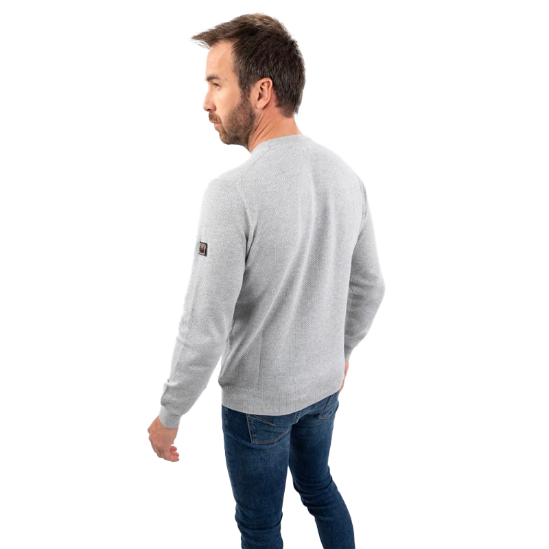 Harcour - Pullover manches longues homme casual Paul gris chiné | - Ohlala