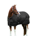 Horseware - Couverture de box Amigo Diamond Insulator noir/ argent 200g | - Ohlala