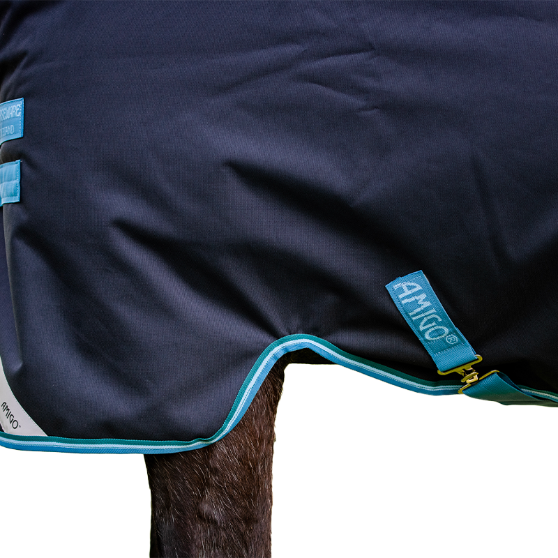 Horseware - Couverture d'extérieur Amigo Bravo 12 Original marine/ turquoise 100g | - Ohlala