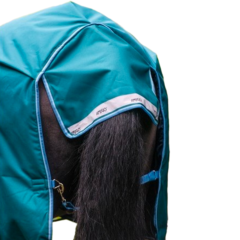 Horseware - Couverture d'extérieur Amigo Bravo 12 Wug avec Encolure Montante émeraude/ turquoise/ bleu 0g | - Ohlala