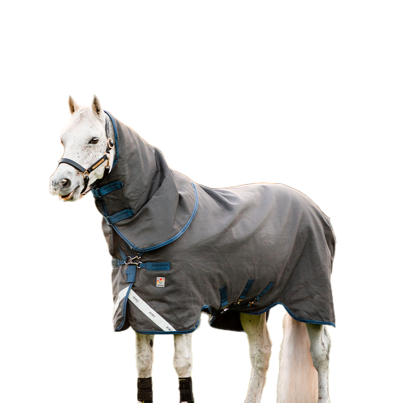 Horseware - Couverture d'extérieur Rhino plus HexStop gris/ indigo/ marine 250g | - Ohlala