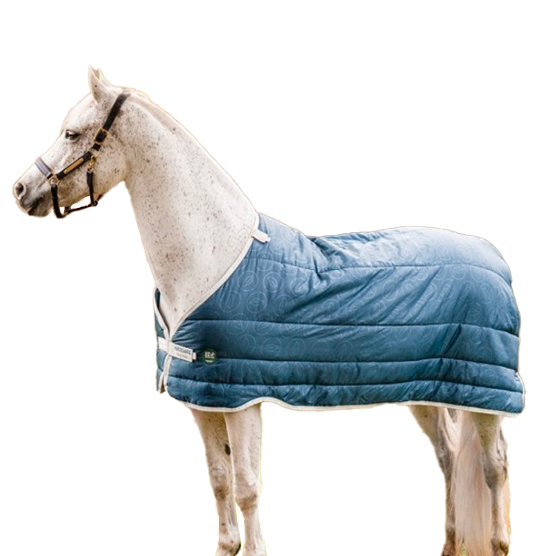 Horseware - Sous-couverture Ecolin bleu canard/ gris 300g | - Ohlala