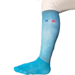 Jump'In - Chaussettes d'équitation lycra bleu lagon (x2) | - Ohlala