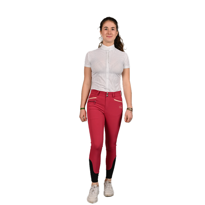 Jump'In - Pantalon d'équitation fille Luna framboise | - Ohlala