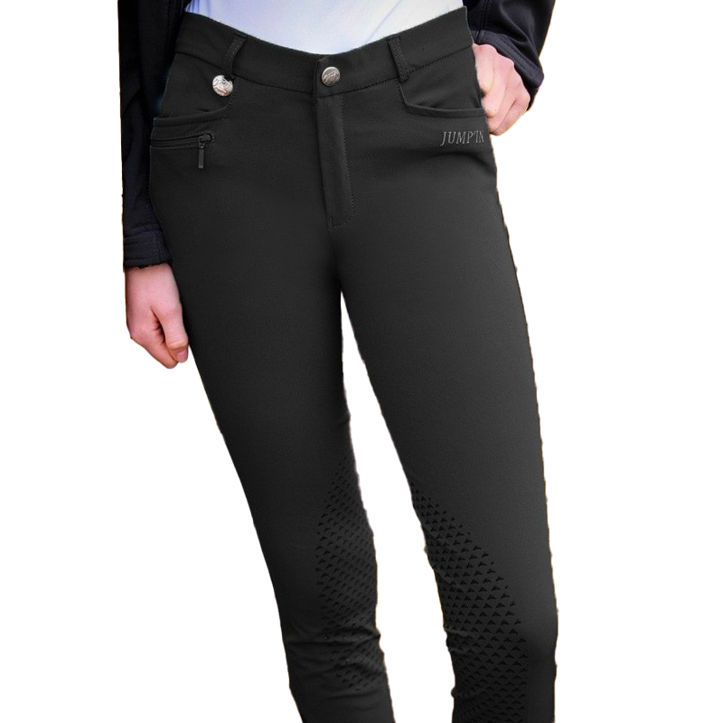 Jump'In - Pantalon d'équitation junior mixte Sacha noir | - Ohlala