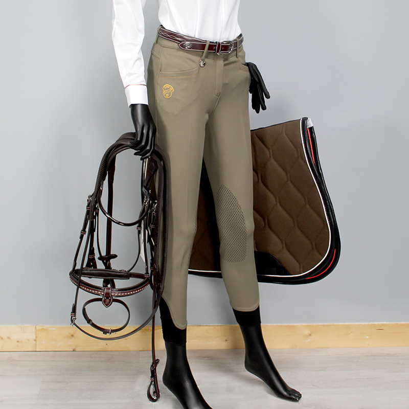 Jump'In - Pantalon d'équitation femme Super X Kaki | - Ohlala