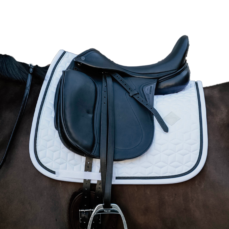 Kentucky Horsewear - Tapis de dressage Glitter Rope blanc et noir | - Ohlala