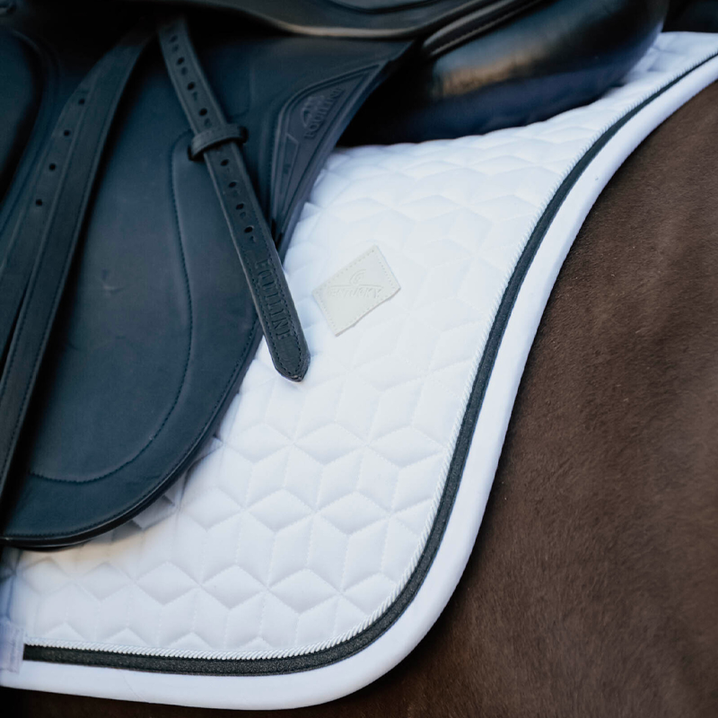 Kentucky Horsewear - Tapis de dressage Glitter Rope blanc et noir | - Ohlala