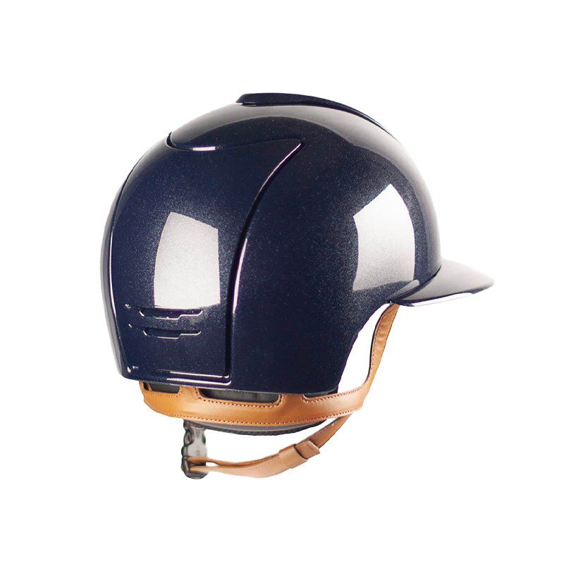 KEP - Cromo 2.0 Diamond Riding Helmet blue polo beige chin strap | - Ohlala