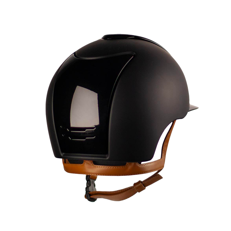 KEP - Cromo 2.0 Textile Polish Riding Helmet black standard visor beige chin strap | - Ohlala