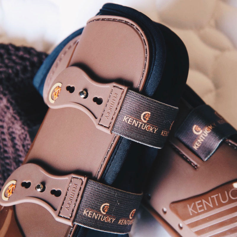 Kentucky Horsewear - Guêtre élastique choco | - Ohlala