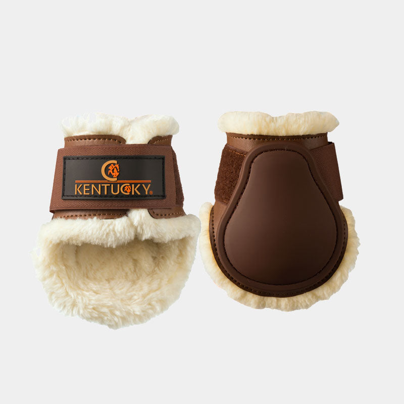 Kentucky Horsewear - Protège boulet Young horses Mouton choco | - Ohlala