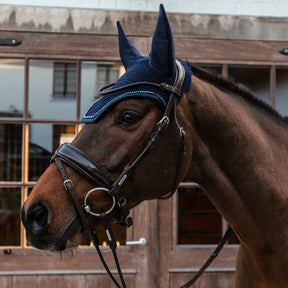 Kentucky Horsewear - Bonnet anti-bruit Glitters marine | - Ohlala