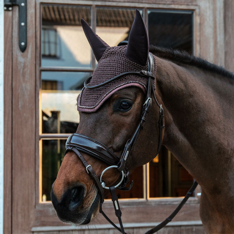 Kentucky Horsewear - Bonnet anti-bruit Glitters marron | - Ohlala