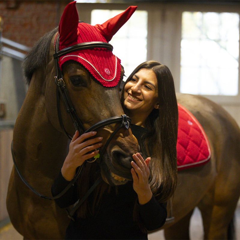 Lami-cell - Bonnet pour chevaux Luxin rouge | - Ohlala