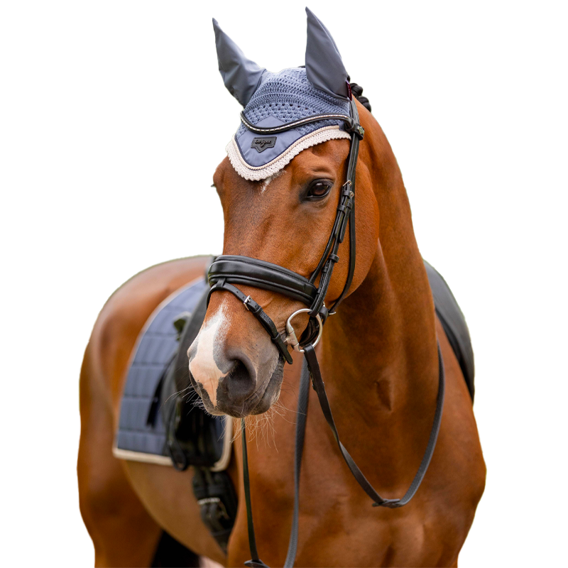 Lemieux - Bonnet pour chevaux anti-mouches Loire bleu jay | - Ohlala