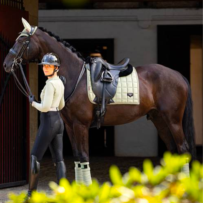 Lemieux - Tapis de dressage Square Loire Classique satin fern | - Ohlala