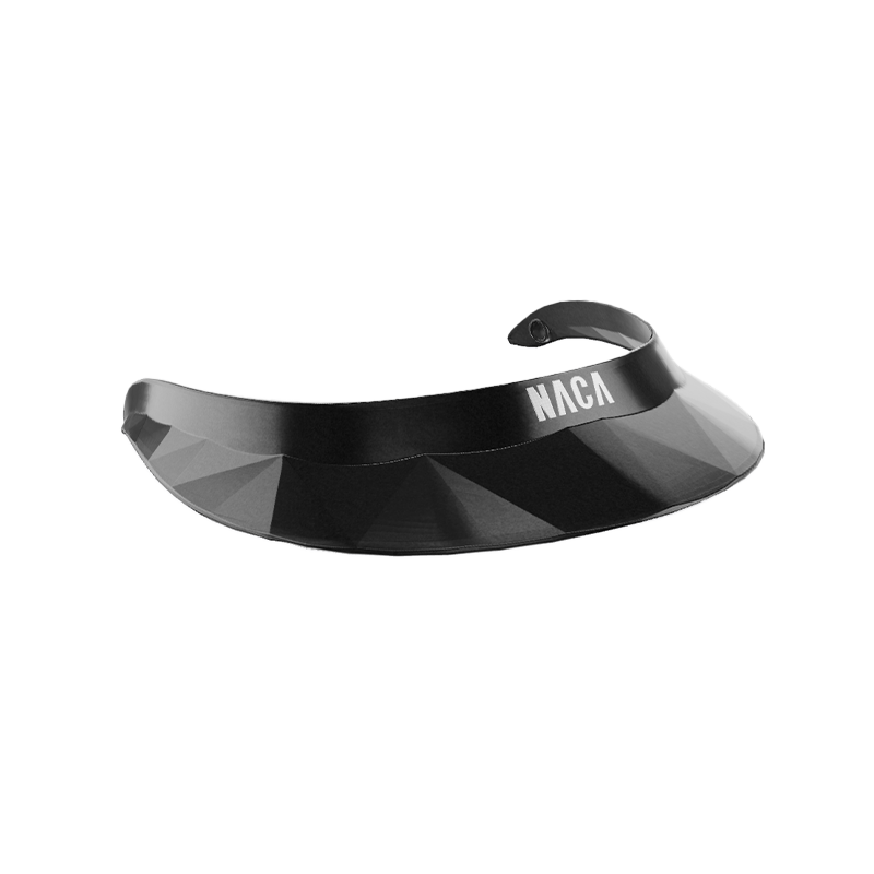 NACA - Visière polo brillant noir onyx/ logo argent | - Ohlala
