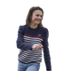 Pénélope Store - Pull manches longues femme Maelle marine / écru / rouge | - Ohlala