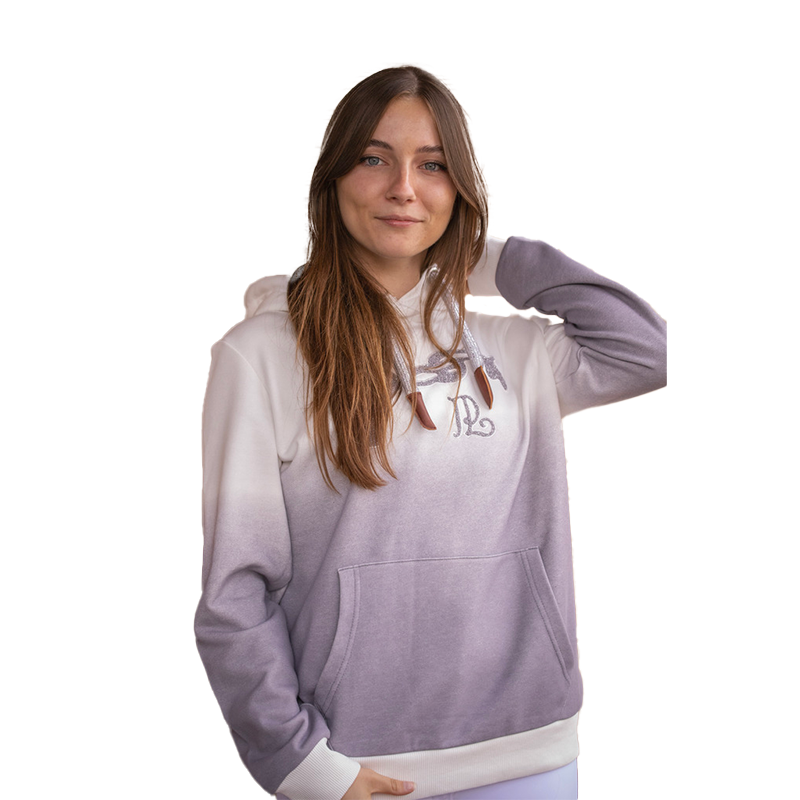 Pénélope Store - Sweat à capuche manches longues femme June tie-dye gris | - Ohlala