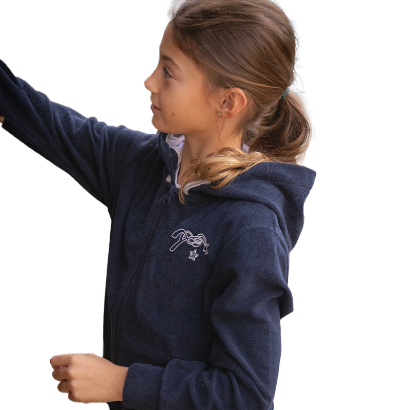 Pénélope Store - Sweat manches longues enfant Capu Towel marine | - Ohlala