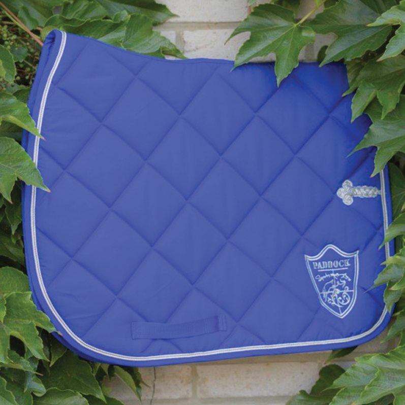 Paddock Sport - Tapis de selle prems écusson bleu roi | - Ohlala