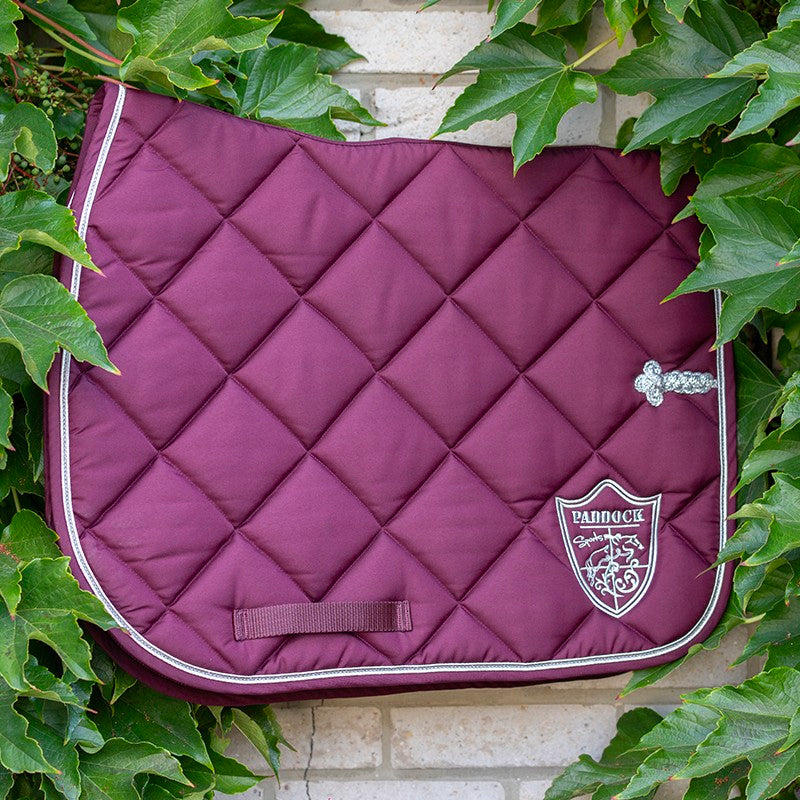 Paddock Sport - Tapis de dressage prems écusson prune | - Ohlala