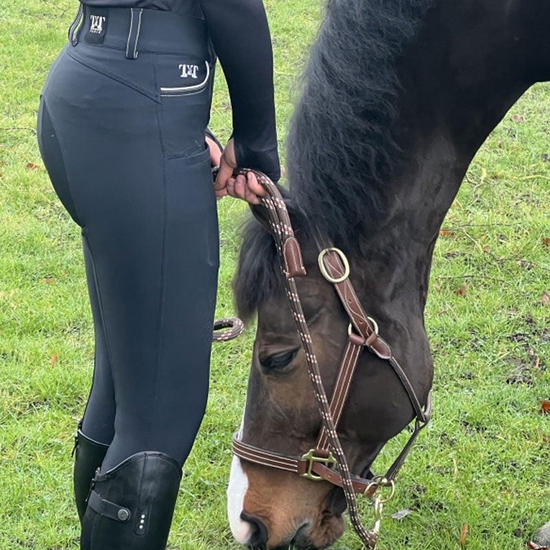 TdeT - Pantalon d'équitation femme Ultime grip marine | - Ohlala