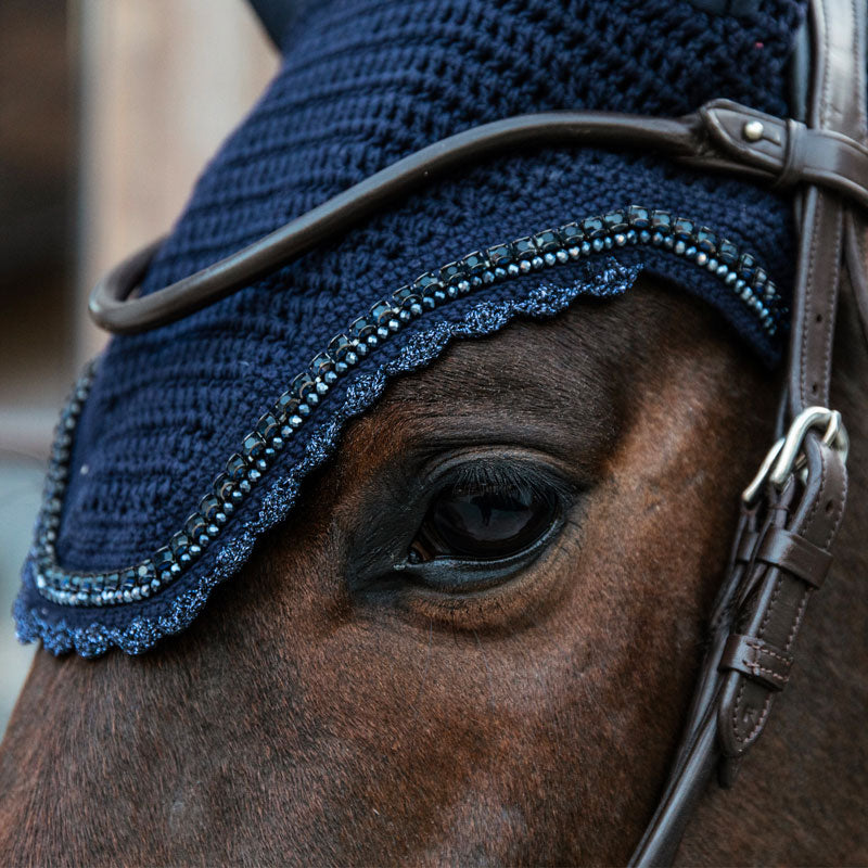 Kentucky Horsewear - Bonnet anti-bruit Wellington Stone & Pearl marine | - Ohlala