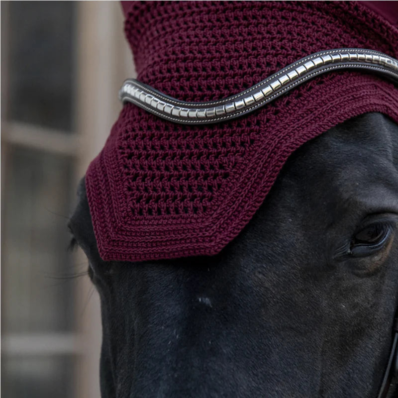 Kentucky Horsewear - Bonnet anti-mouche Wellington soundless bordeaux | - Ohlala