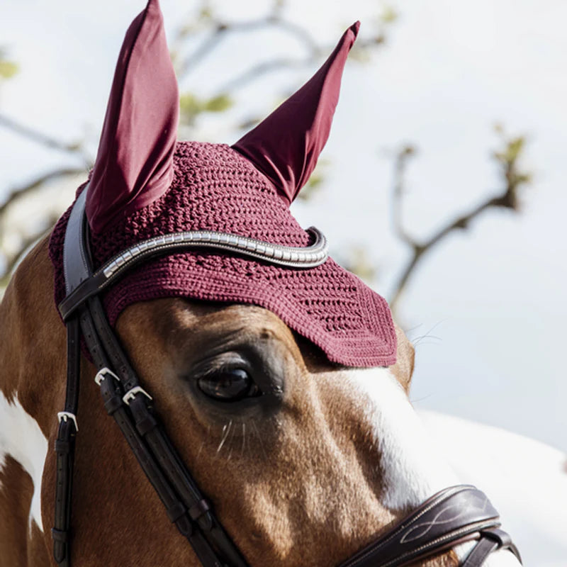 Kentucky Horsewear - Bonnet anti-mouche Wellington bordeaux | - Ohlala