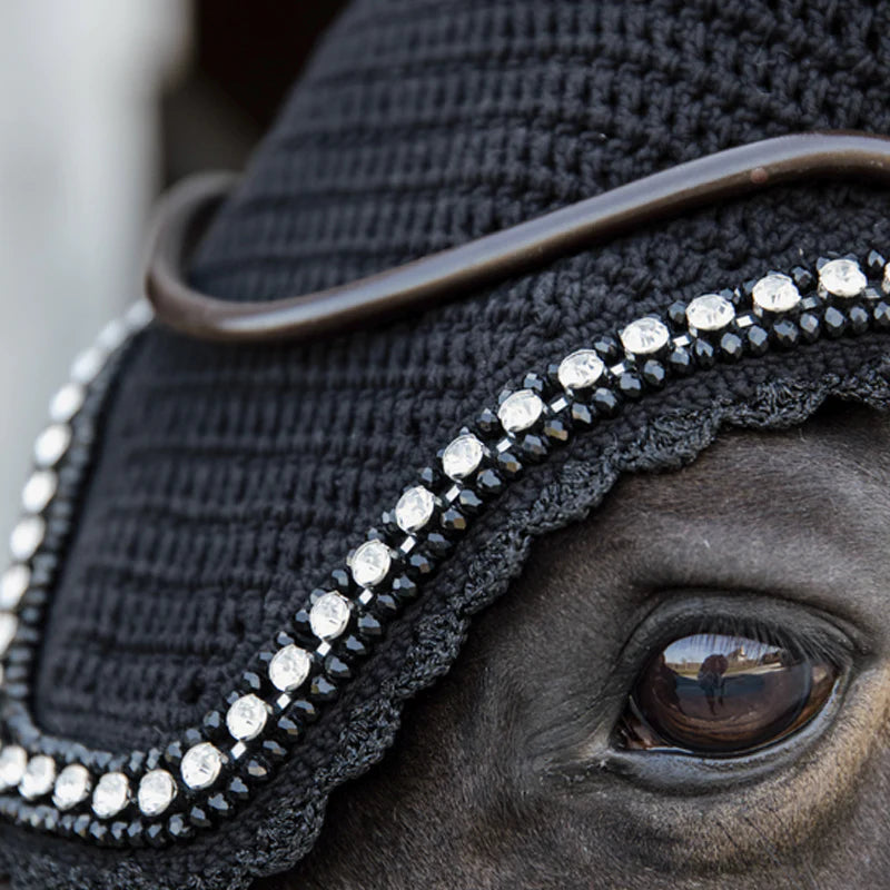 Kentucky Horsewear - Bonnet anti-mouche Wellington big stone & pearl noir | - Ohlala