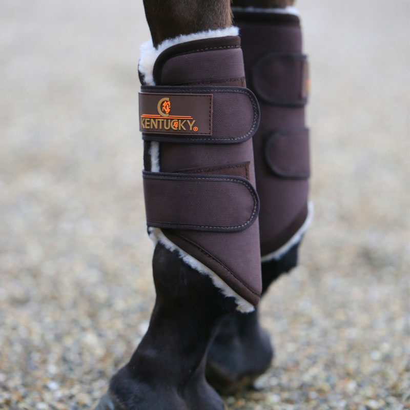 Kentucky Horsewear - Guêtres cheval Solimbra antérieurs marron | - Ohlala