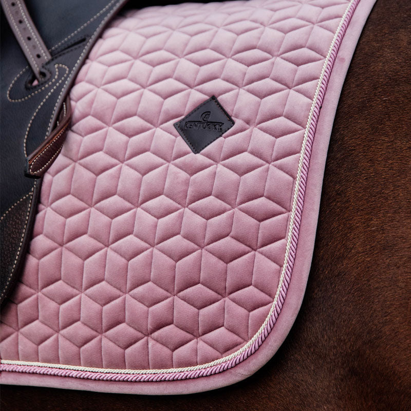 Kentucky Horsewear - Tapis de dressage Velvet Vieux Rose | - Ohlala