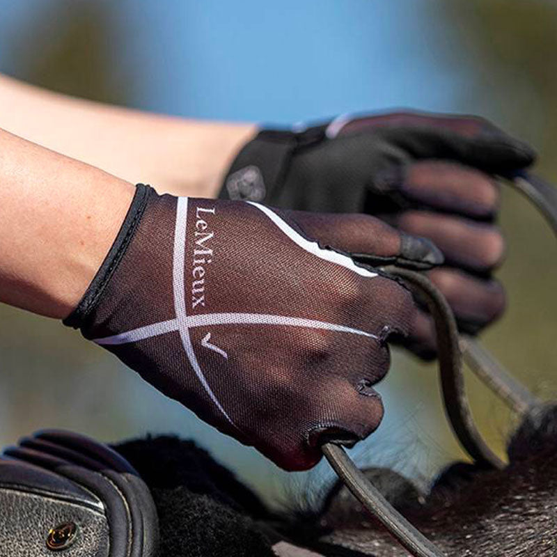 Lemieux - Gants d'équitation Soleil mesh noir | - Ohlala