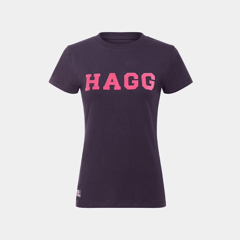 Hagg - T-shirt manches courtes femme marine/ fuchsia | - Ohlala