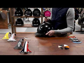 Antarès Sellier - Reference Cross helmet short visor Black / Brown